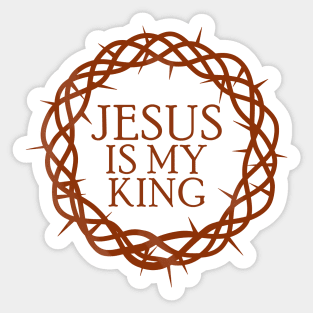 Jesus is My King Sticker